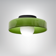 Moderne Deckenleuchte, bernsteinfarbenes Glas, G9 LED, 25/35cm, 220-240V