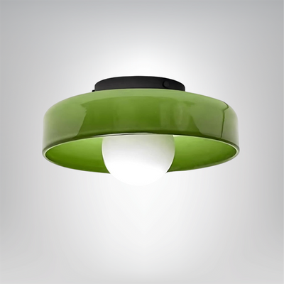 Moderne Deckenleuchte, bernsteinfarbenes Glas, G9 LED, 25/35cm, 220-240V