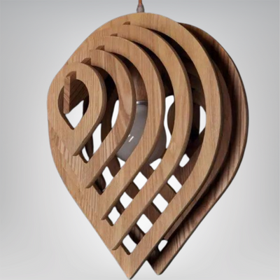 Holz-Pendelleuchte Naturholzdesign, Sockel E27 Deckenlampen