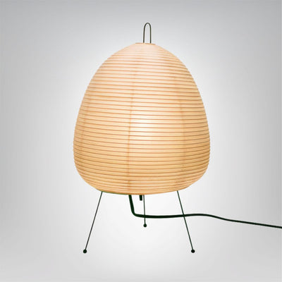 Japanische Tischlampe aus Reispapier Bambus LED warmweiß für Schlafzimmer Wohnzimmer