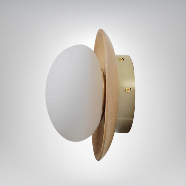 HolzLumen Wandleuchte G9 LED, 110-240V, Frosted Glass, für Küche, Schlafzimmer