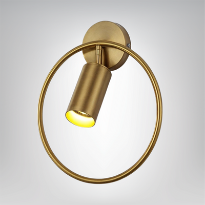 LumoÉlise Wandleuchte, Schwarz/Gold, LED, 17W, warmes/natürliches Licht