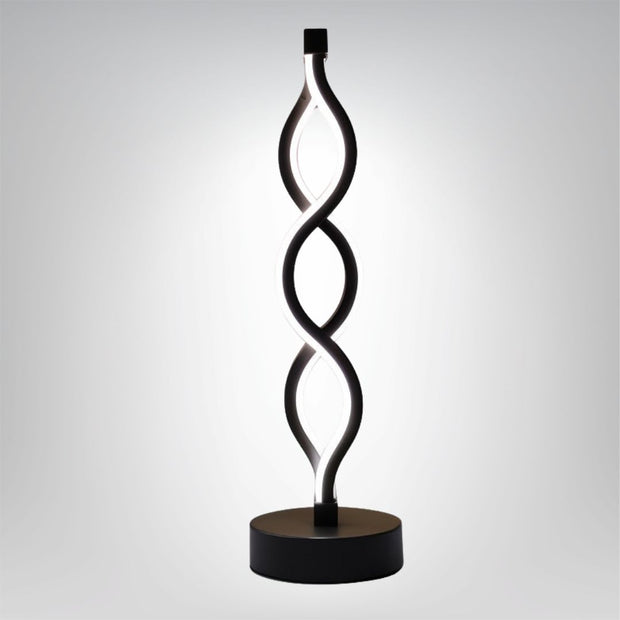 LichtAlva dimmbare LED Tischlampe aus Aluminium mit USB und modernem Design