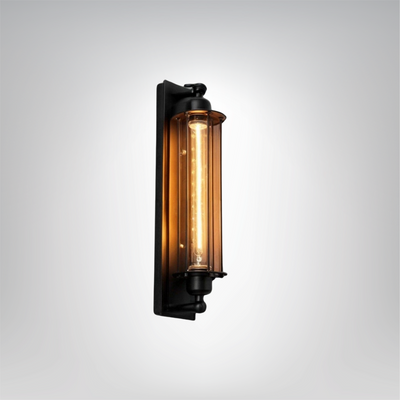 EisenFlair Wandlampe, Industrieller Stil, E27 LED Glühbirnen, Schwarzes Eisen, Up und Down Licht