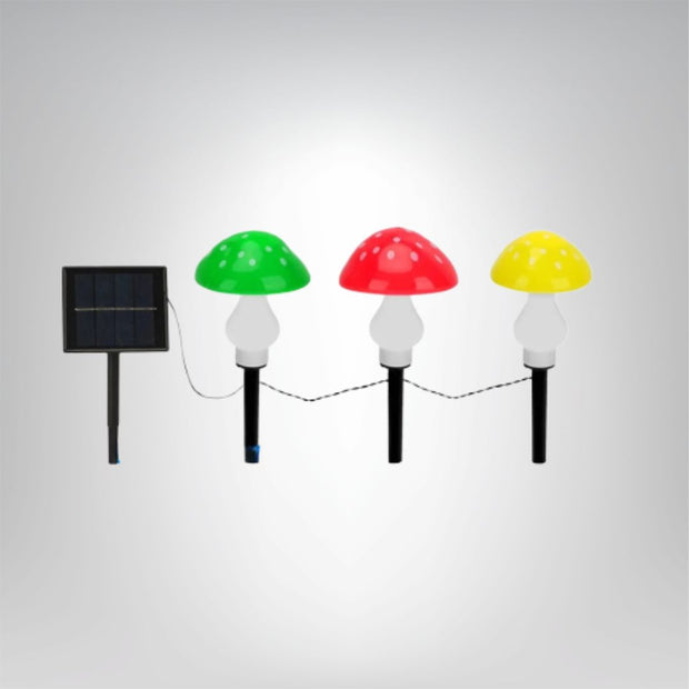 Pilzform Gartenlampe solar warmweiß für märchenhafte Atmosphäre außen