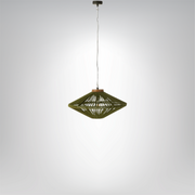OvniRustica Pendelleuchte, Grün aus Eisen und Jute Deckenlampen