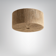 RustSeil Deckenleuchte, Deckenlampe aus Naturseil – Braune Hemp Rope – 20W, E27