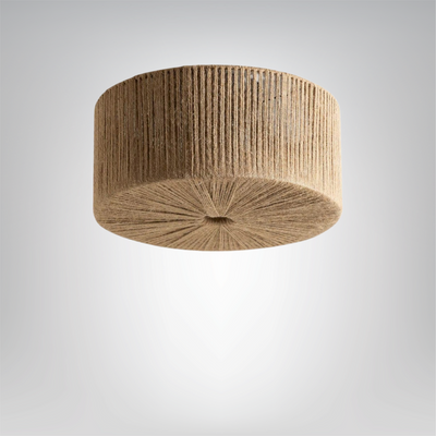 RustSeil Deckenleuchte, Deckenlampe aus Naturseil – Braune Hemp Rope – 20W, E27