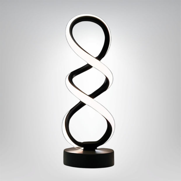 LumaSpiral LED Tischlampe mit Farbwechsel modernes Spiraldesign USB Beleuchtung