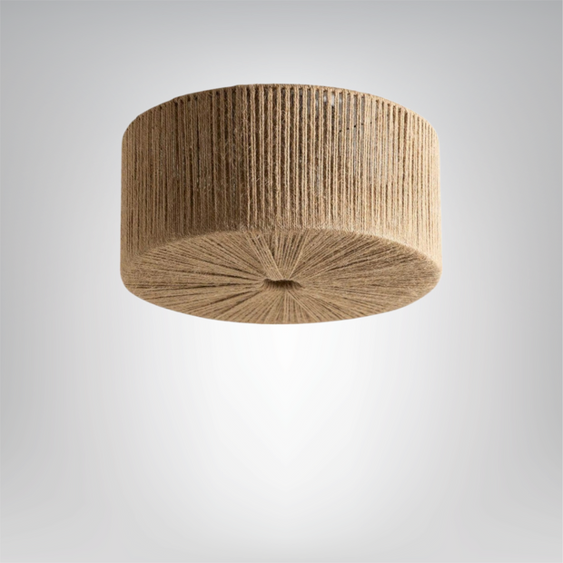 RustSeil Deckenleuchte, Deckenlampe aus Naturseil – Braune Hemp Rope – 20W, E27