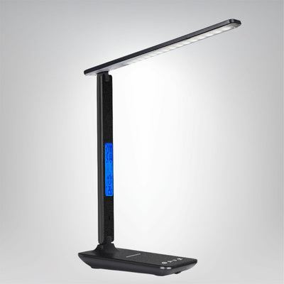 LED Schreibtischlampe mit Wireless Charger und LCD Display für Büro und Zuhause