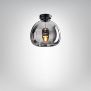 LumoDecke Eleganzlicht Glas Rauchgrau/Kognak – LED Beleuchtung – Ø 25 cm Deckenlampen