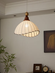 Elegante Stofflampe für Wohnzimmer Esszimmer oder Flur mit Holzrahmen