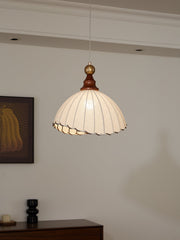 Elegante Stofflampe für Wohnzimmer Esszimmer oder Flur mit Holzrahmen