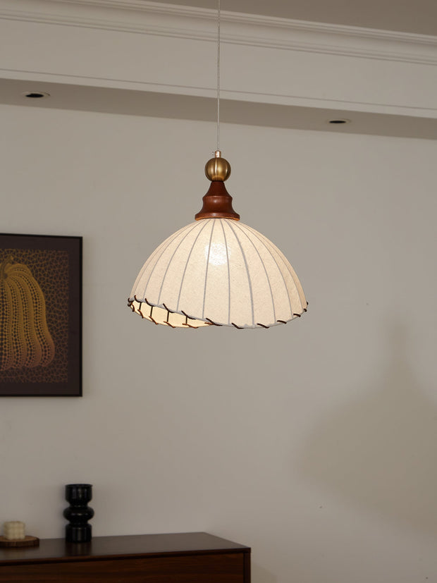 Elegante Stofflampe für Wohnzimmer Esszimmer oder Flur mit Holzrahmen