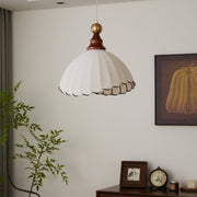 Elegante Stofflampe für Wohnzimmer Esszimmer oder Flur mit Holzrahmen