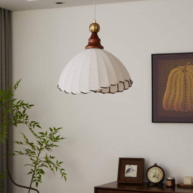 Elegante Stofflampe für Wohnzimmer Esszimmer oder Flur mit Holzrahmen