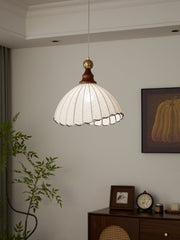 Elegante Stofflampe für Wohnzimmer Esszimmer oder Flur mit Holzrahmen