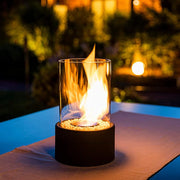 Flammenzauber Öllampe aus Glas und Metall für stimmungsvolle Beleuchtung – Vintage Design Deko Lampe