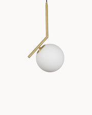LichtKugel Eleganz Pendelleuchte – Art-Deco-Stil aus Messing und Glas, E27 LED, Durchmesser 20 cm/35 cm