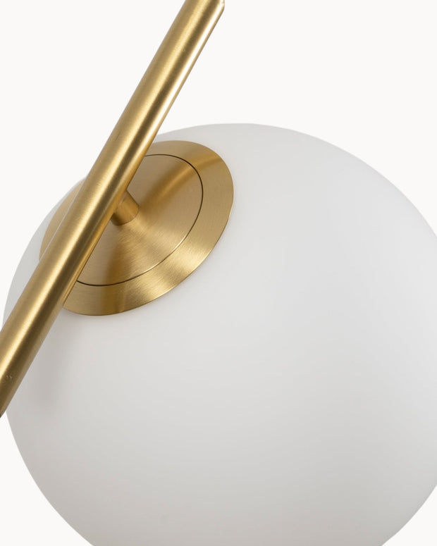 LichtKugel Eleganz Pendelleuchte – Art-Deco-Stil aus Messing und Glas, E27 LED, Durchmesser 20 cm/35 cm