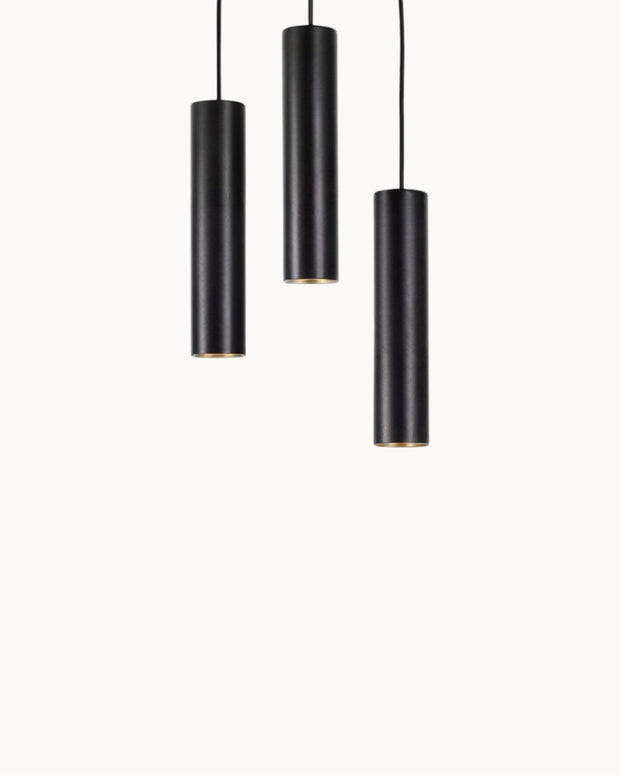 ZyluLux Pendelleuchte, Matt Schwarz - Aluminium - Höhenverstellbar - Modern