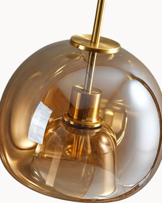 AmberGlanz Hängeleuchte – Amber, Kupfer, Schmiedeeisen Deckenlampen