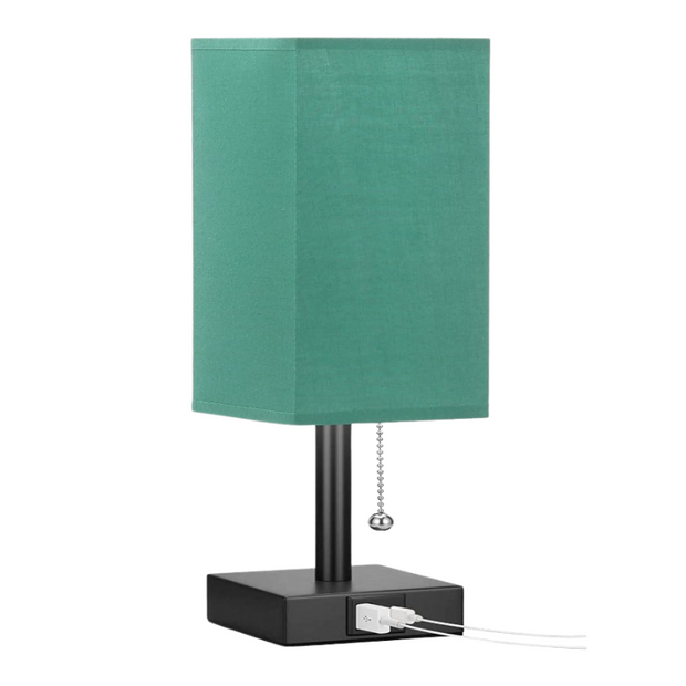 LumoLade dimmbare LED Tischlampe mit USB Ladeanschlüssen und 3 Farbtemperaturen