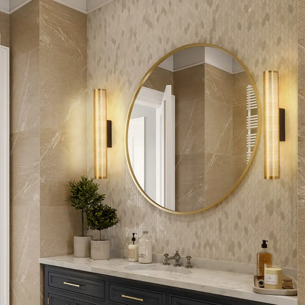 GoldÉlan Wandleuchte, Luxuriöse goldene Wandleuchte | LED, ART DECO Stil, 12W, verkabelt