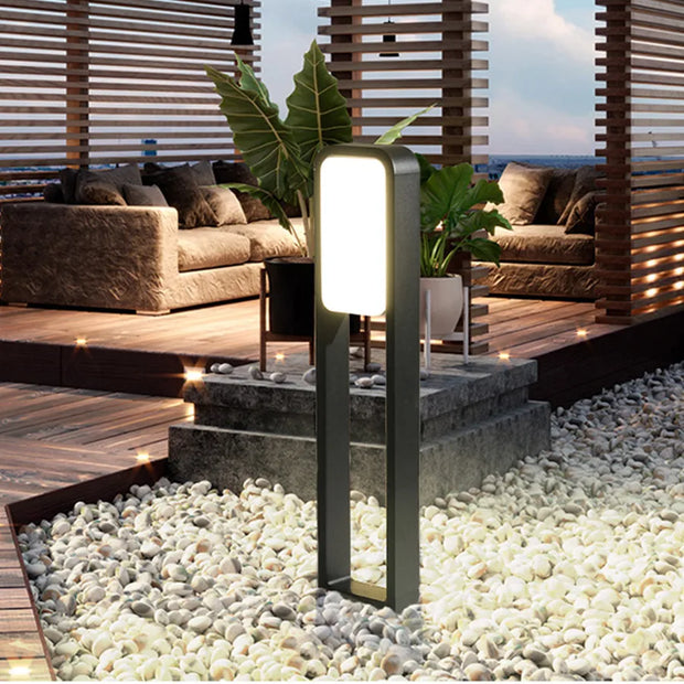 GlanzLicht LED Außenlampe wetterfest modern energieeffizient silber