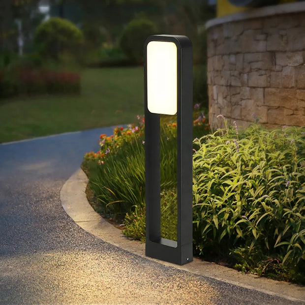 GlanzLicht LED Außenlampe wetterfest modern energieeffizient silber