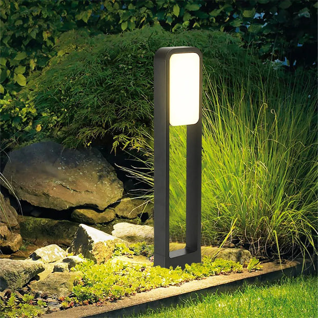 GlanzLicht LED Außenlampe wetterfest modern energieeffizient silber