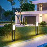 GlanzLicht LED Außenlampe wetterfest modern energieeffizient silber