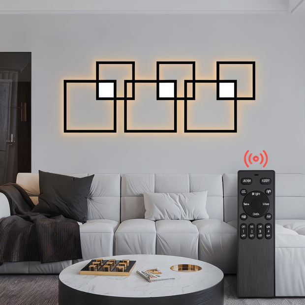 LichtKunst Aura LED Wandlampe modern energieeffizient für Wohnzimmer Schlafzimmer