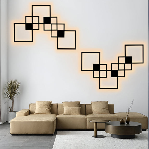 LichtKunst Aura LED Wandlampe modern energieeffizient für Wohnzimmer Schlafzimmer
