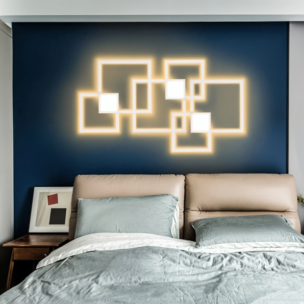 LichtKunst Aura LED Wandlampe modern energieeffizient für Wohnzimmer Schlafzimmer
