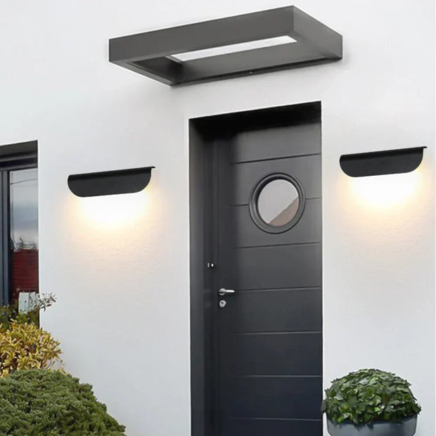 LichtWächter Gartenleuchte wetterfeste LED Außenlampe modern silber