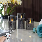 Flammenzauber LED Kerzen Set mit Fernbedienung Echtwachskerzen Flackerlicht