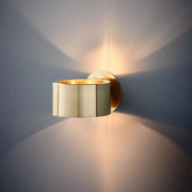 NoirAura Wandlicht, Moderne Wandleuchte, Eisen, Schwarz/Gold Finish, Auf-/Abwärtslicht, 90-260V