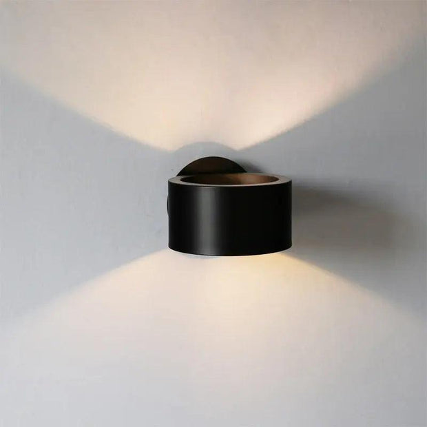 NoirAura Wandlicht, Moderne Wandleuchte, Eisen, Schwarz/Gold Finish, Auf-/Abwärtslicht, 90-260V