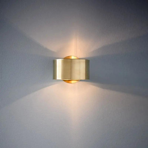 NoirAura Wandlicht, Moderne Wandleuchte, Eisen, Schwarz/Gold Finish, Auf-/Abwärtslicht, 90-260V