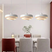 LichtKunst Hängeleuchte, Moderne Pendelleuchte aus Kohlenstoffstahl/Aluminium, Ø35cm, E27 Lichtquelle