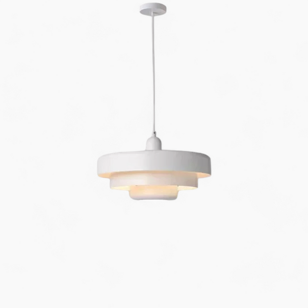 LichtKunst Hängeleuchte, Moderne Pendelleuchte aus Kohlenstoffstahl/Aluminium, Ø35cm, E27 Lichtquelle