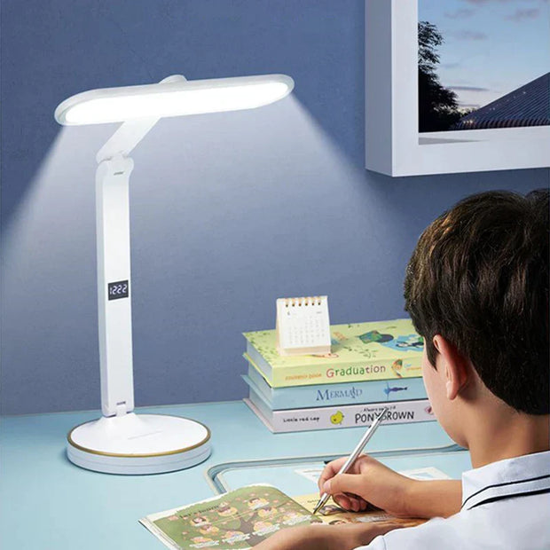 LED Tischlampe mit Uhr Modernes Design Energiesparend und Touch Steuerung