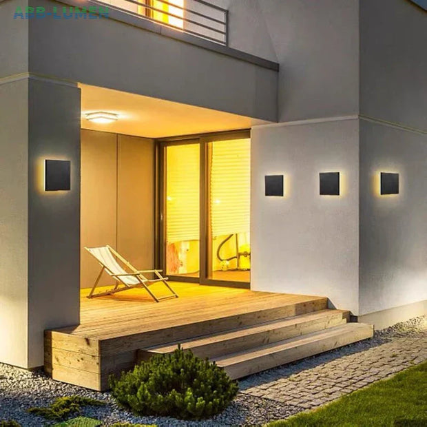 LumiGlanz LED Außenwandleuchte warmweiß wetterfest modern für Garten Terrasse Wand