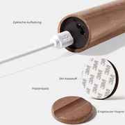 NachtGlanz Leuchte, LED, Warmweiß, Holz, USB-aufladbar Wandleuchten