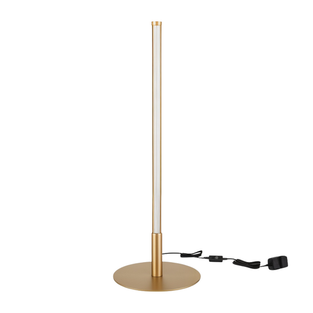 Goldene LED Tischlampe modern dimmbar für Wohnzimmer Schlafzimmer Büro