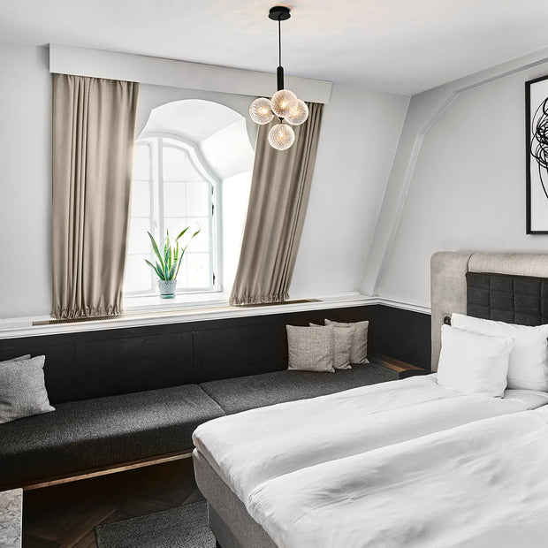 Glas Pendelleuchte modern klar Glaslampe für Esszimmer Küche Flur