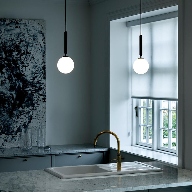 Glas Pendelleuchte modern klar Glaslampe für Esszimmer Küche Flur