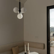 Glas Pendelleuchte modern klar Glaslampe für Esszimmer Küche Flur